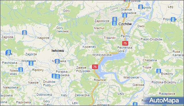 mapa Wytrzyszczka, Wytrzyszczka na mapie Targeo