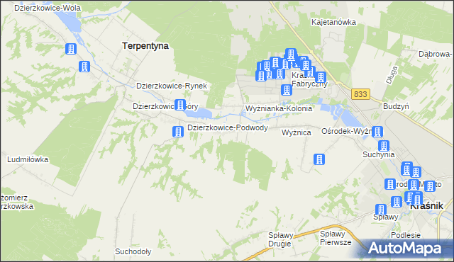 mapa Wyżnianka, Wyżnianka na mapie Targeo