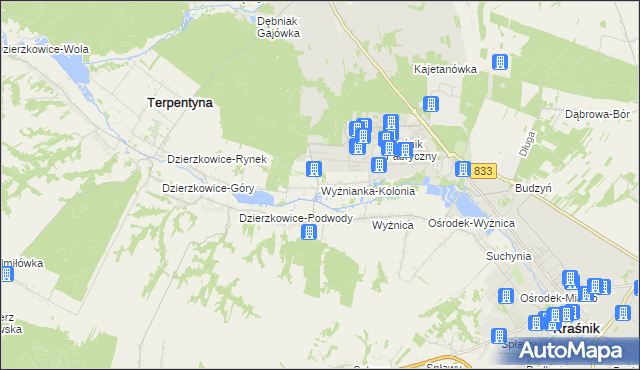 mapa Wyżnianka-Kolonia, Wyżnianka-Kolonia na mapie Targeo