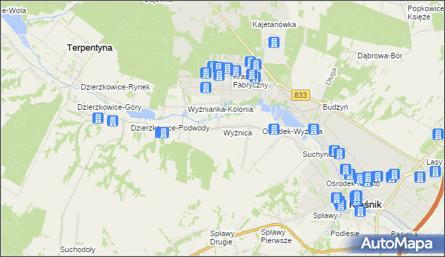 mapa Wyżnica, Wyżnica na mapie Targeo