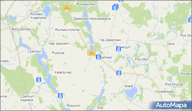 mapa Zabartowo, Zabartowo na mapie Targeo