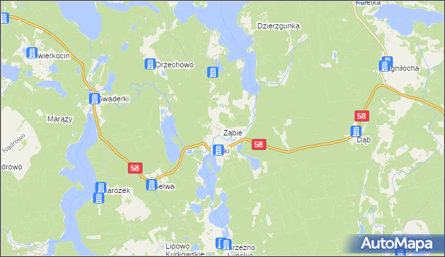 mapa Ząbie, Ząbie na mapie Targeo