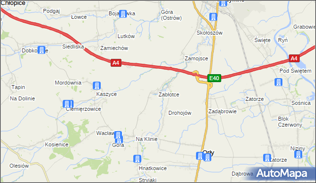 mapa Zabłotce gmina Radymno, Zabłotce gmina Radymno na mapie Targeo