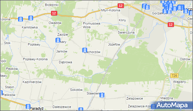 mapa Zachorzów-Kolonia, Zachorzów-Kolonia na mapie Targeo