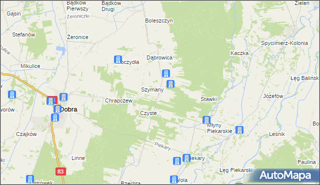 mapa Zagaj gmina Dobra, Zagaj gmina Dobra na mapie Targeo