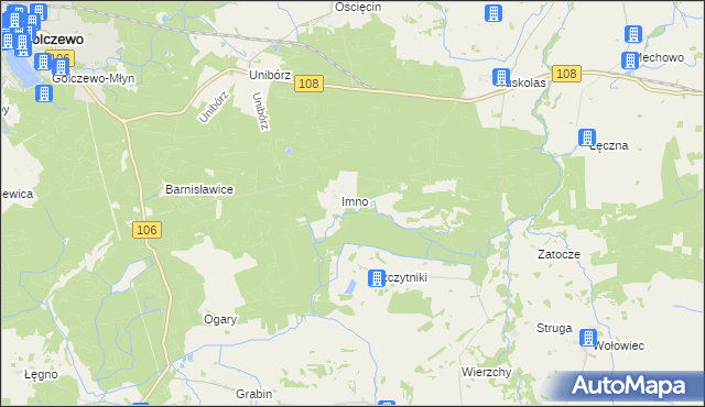 mapa Zagórz gmina Nowogard, Zagórz gmina Nowogard na mapie Targeo