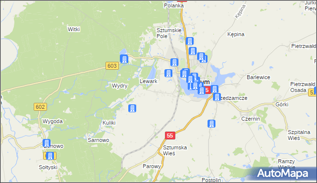 mapa Zajezierze gmina Sztum, Zajezierze gmina Sztum na mapie Targeo