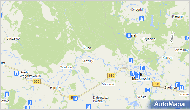 mapa Zakałcze Wielkie, Zakałcze Wielkie na mapie Targeo