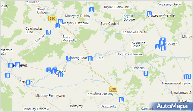 mapa Żale, Żale na mapie Targeo