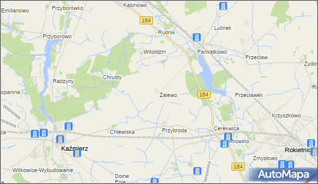mapa Żalewo, Żalewo na mapie Targeo