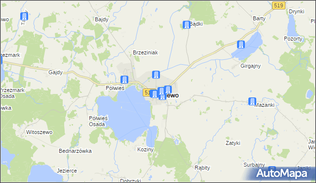 mapa Zalewo powiat iławski, Zalewo powiat iławski na mapie Targeo