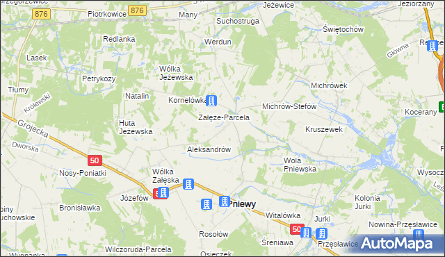 mapa Załęże Duże, Załęże Duże na mapie Targeo