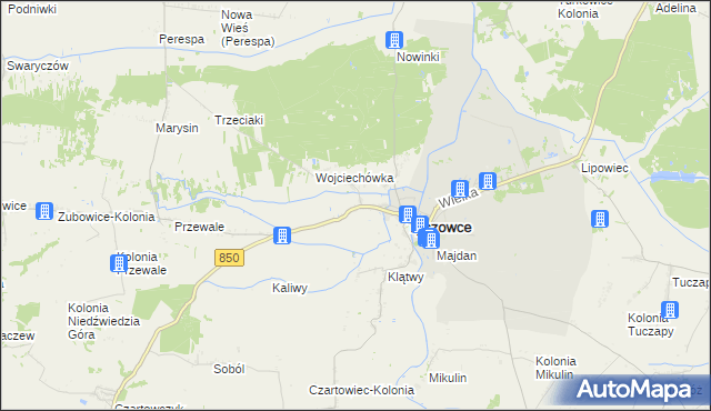 mapa Zamłynie gmina Tyszowce, Zamłynie gmina Tyszowce na mapie Targeo