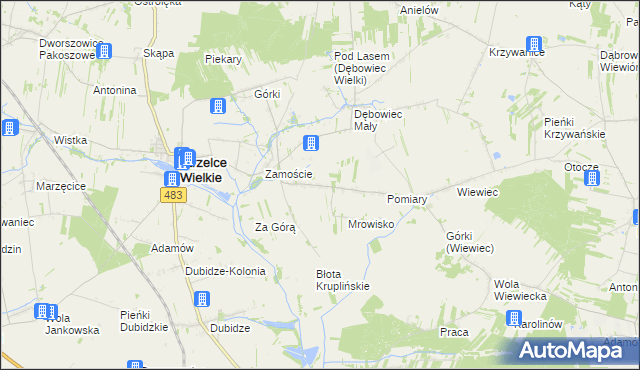 mapa Zamoście-Kolonia, Zamoście-Kolonia na mapie Targeo