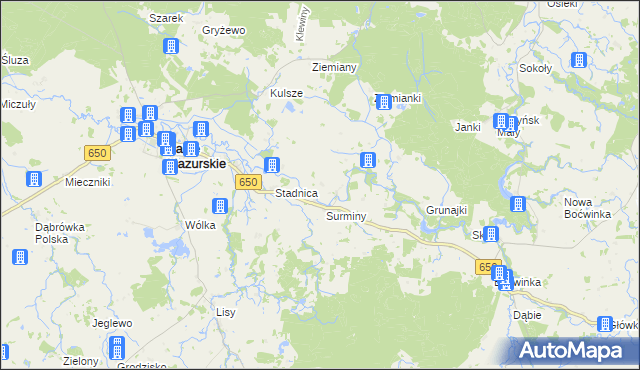 mapa Zapały, Zapały na mapie Targeo