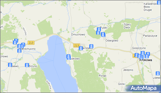 mapa Żarnowiec gmina Krokowa, Żarnowiec gmina Krokowa na mapie Targeo