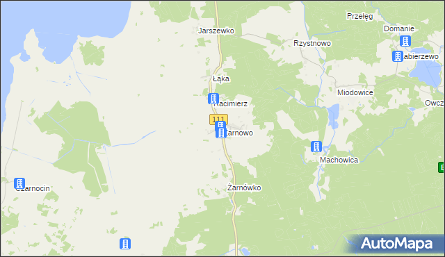 mapa Żarnowo gmina Stepnica, Żarnowo gmina Stepnica na mapie Targeo