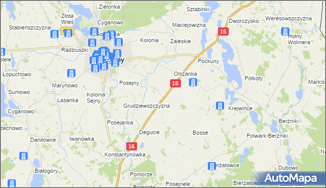 mapa Zaruby, Zaruby na mapie Targeo