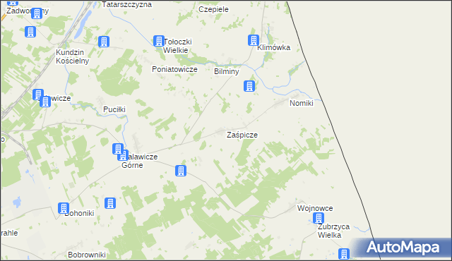 mapa Zaśpicze, Zaśpicze na mapie Targeo