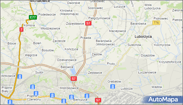 mapa Zastów, Zastów na mapie Targeo