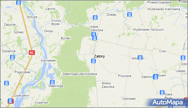 mapa Zatory, Zatory na mapie Targeo
