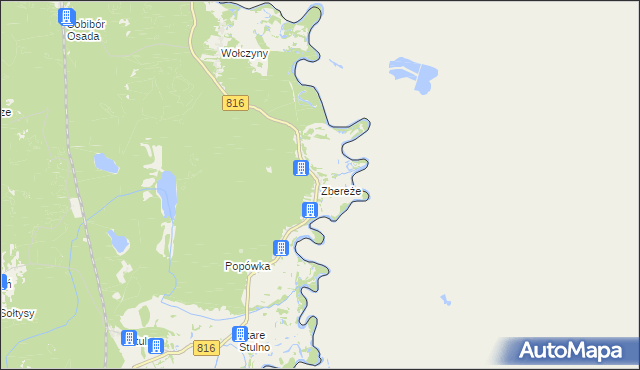 mapa Zbereże, Zbereże na mapie Targeo