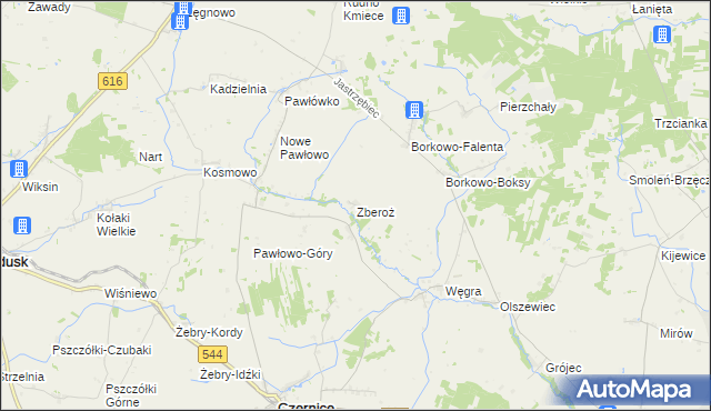 mapa Zberoż, Zberoż na mapie Targeo