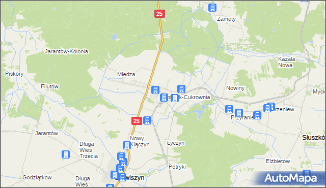 mapa Zbiersk-Cukrownia, Zbiersk-Cukrownia na mapie Targeo