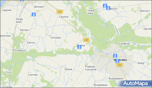 mapa Zbietka, Zbietka na mapie Targeo