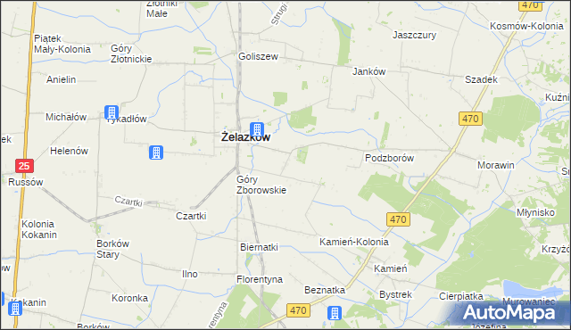 mapa Zborów gmina Żelazków, Zborów gmina Żelazków na mapie Targeo