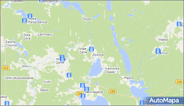 mapa Zbrzyca, Zbrzyca na mapie Targeo