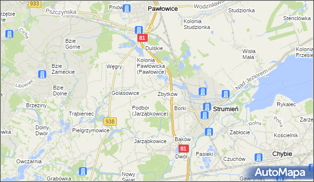 mapa Zbytków, Zbytków na mapie Targeo