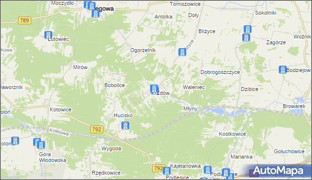 mapa Zdów, Zdów na mapie Targeo