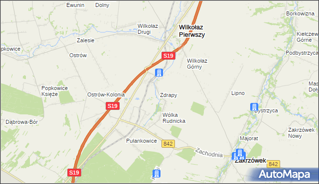 mapa Zdrapy gmina Wilkołaz, Zdrapy gmina Wilkołaz na mapie Targeo