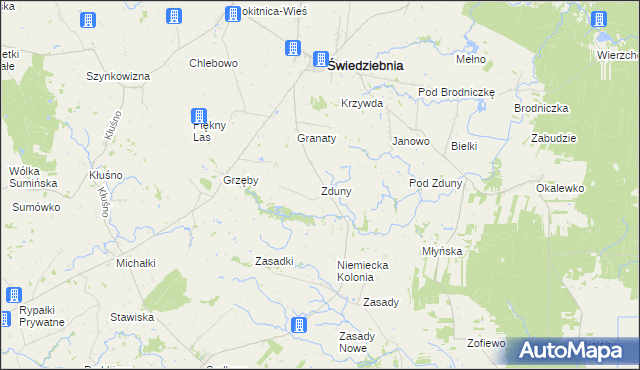 mapa Zduny gmina Świedziebnia, Zduny gmina Świedziebnia na mapie Targeo