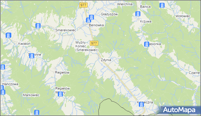 mapa Zdynia, Zdynia na mapie Targeo