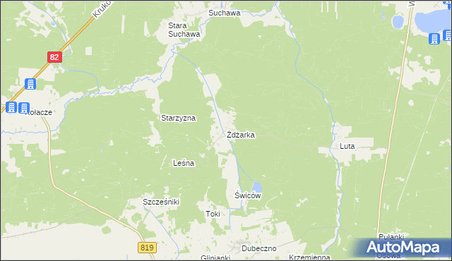 mapa Żdżarka, Żdżarka na mapie Targeo