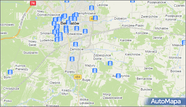 mapa Zdzieszulice Dolne, Zdzieszulice Dolne na mapie Targeo