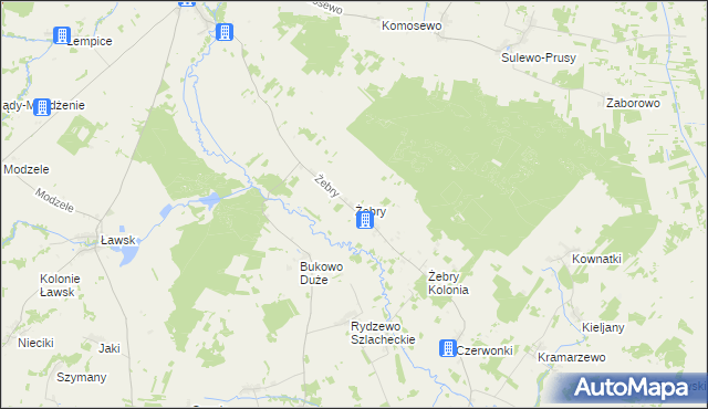 mapa Żebry gmina Wąsosz, Żebry gmina Wąsosz na mapie Targeo