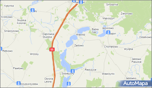 mapa Żędowo, Żędowo na mapie Targeo