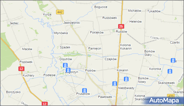 mapa Żegocin gmina Blizanów, Żegocin gmina Blizanów na mapie Targeo