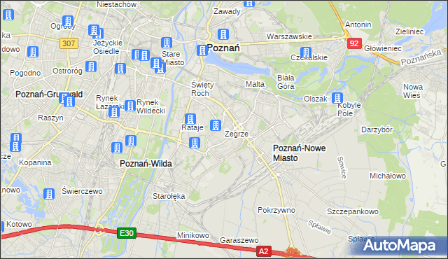 mapa Żegrze, Żegrze na mapie Targeo