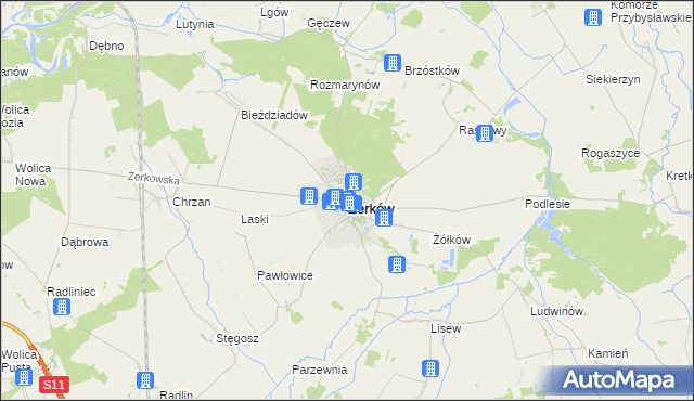 mapa Żerków powiat jarociński, Żerków powiat jarociński na mapie Targeo