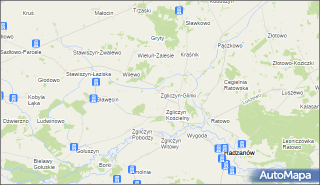 mapa Zgliczyn-Glinki, Zgliczyn-Glinki na mapie Targeo