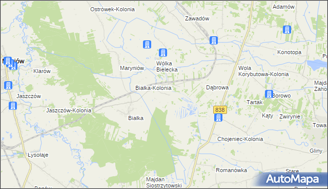 mapa Zgniła Struga, Zgniła Struga na mapie Targeo