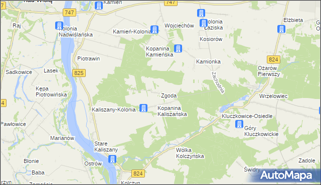 mapa Zgoda gmina Łaziska, Zgoda gmina Łaziska na mapie Targeo