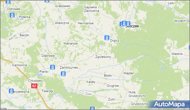 mapa Zgrzebichy, Zgrzebichy na mapie Targeo