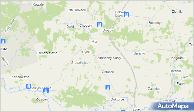 mapa Zimnochy-Susły, Zimnochy-Susły na mapie Targeo