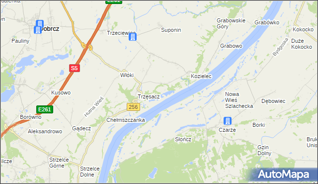 mapa Zła Wieś gmina Dobrcz, Zła Wieś gmina Dobrcz na mapie Targeo