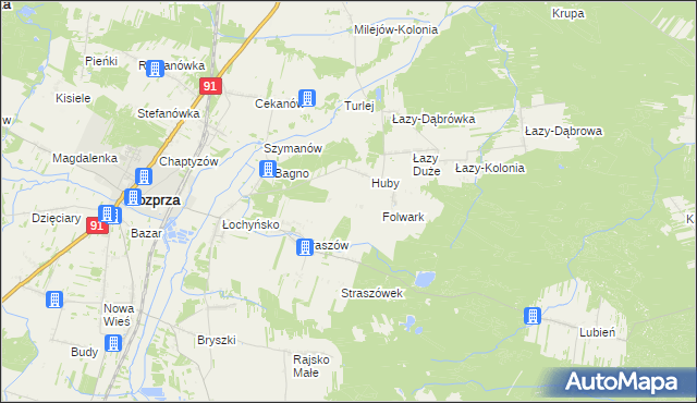 mapa Zmożna Wola, Zmożna Wola na mapie Targeo